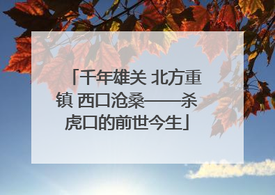 千年雄关 北方重镇 西口沧桑——杀虎口的前世今生