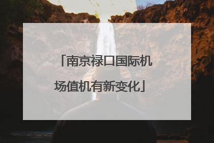 南京禄口国际机场值机有新变化
