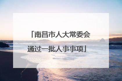 南昌市人大常委会通过一批人事事项