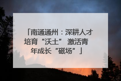 南通通州：深耕人才培育“沃土” 激活青年成长“磁场”