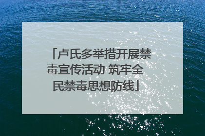 卢氏多举措开展禁毒宣传活动 筑牢全民禁毒思想防线