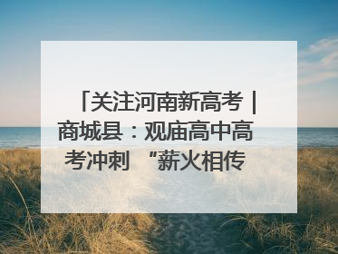 关注河南新高考｜商城县：观庙高中高考冲刺 “薪火相传”助力备考