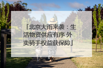 北京大雨来袭：生活物资供应有序 外卖骑手权益获保障
