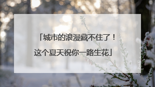 城市的浪漫藏不住了！这个夏天祝你一路生花