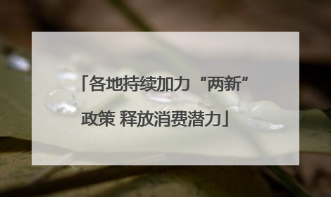 各地持续加力“两新”政策 释放消费潜力