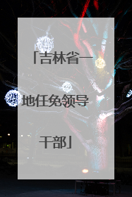 吉林省一地任免领导干部