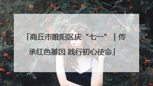 商丘市睢阳区庆“七一”｜传承红色基因 践行初心使命