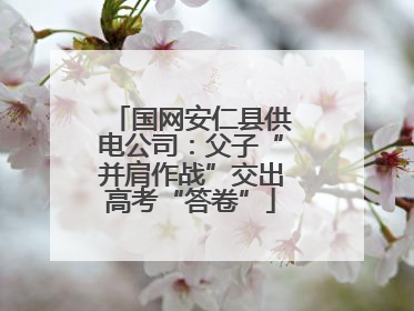 国网安仁县供电公司：父子“并肩作战”交出高考“答卷”