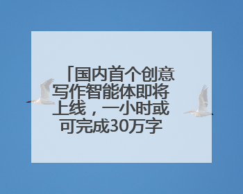 国内首个创意写作智能体即将上线，一小时或可完成30万字小说
