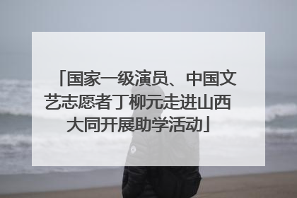 国家一级演员、中国文艺志愿者丁柳元走进山西大同开展助学活动