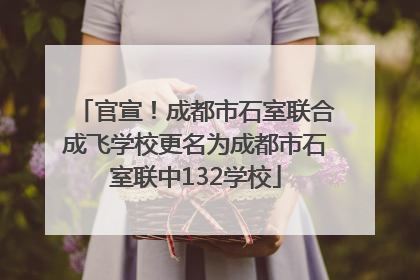 官宣！成都市石室联合成飞学校更名为成都市石室联中132学校