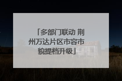 多部门联动 荆州万达片区市容市貌提档升级