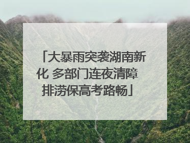 大暴雨突袭湖南新化 多部门连夜清障排涝保高考路畅