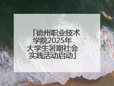 德州职业技术学院2025年大学生暑期社会实践活动启动