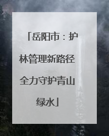 岳阳市：护林管理新路径全力守护青山绿水
