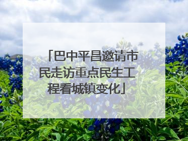巴中平昌邀请市民走访重点民生工程看城镇变化