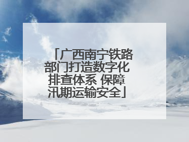 广西南宁铁路部门打造数字化排查体系 保障汛期运输安全