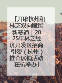 开辟杭州和林芝双向赋能新赛道｜2025年林芝经济开发区招商引资（杭州）推介展销活动在杭举办