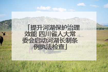 提升河湖保护治理效能 四川省人大常委会启动河湖长制条例执法检查