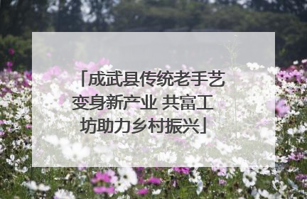 成武县传统老手艺变身新产业 共富工坊助力乡村振兴