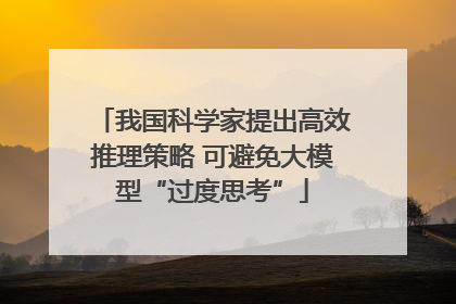 我国科学家提出高效推理策略 可避免大模型“过度思考”