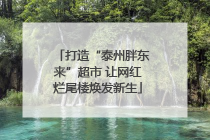 打造“泰州胖东来”超市 让网红烂尾楼焕发新生