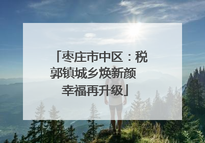 枣庄市中区：税郭镇城乡焕新颜 幸福再升级