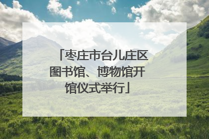 枣庄市台儿庄区图书馆、博物馆开馆仪式举行