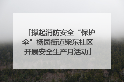 撑起消防安全“保护伞”杨园街道柴东社区开展安全生产月活动