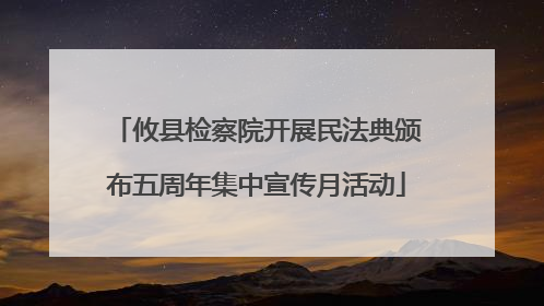 攸县检察院开展民法典颁布五周年集中宣传月活动