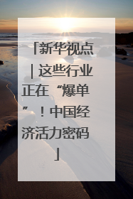 新华视点｜这些行业正在“爆单”！中国经济活力密码