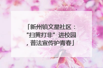 新州镇文星社区：“扫黄打非”进校园，普法宣传护青春