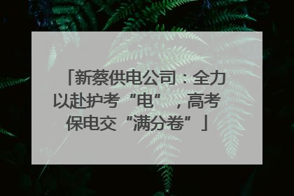 新蔡供电公司：全力以赴护考“电”，高考保电交“满分卷”