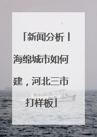 新闻分析丨海绵城市如何建，河北三市打样板