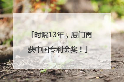 时隔13年，厦门再获中国专利金奖！