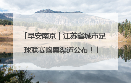 早安南京｜江苏省城市足球联赛购票渠道公布！