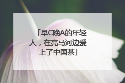 早C晚A的年轻人，在亮马河边爱上了中国茶