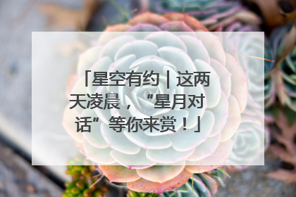 星空有约｜这两天凌晨，“星月对话”等你来赏！