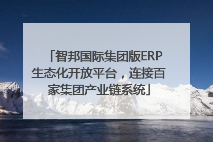 智邦国际集团版ERP生态化开放平台，连接百家集团产业链系统