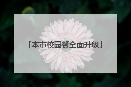 本市校园餐全面升级