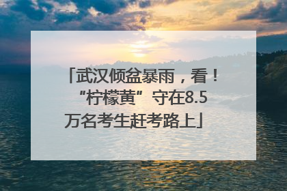武汉倾盆暴雨，看！“柠檬黄”守在8.5万名考生赶考路上
