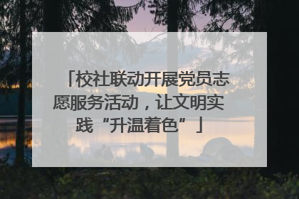 校社联动开展党员志愿服务活动，让文明实践“升温着色”