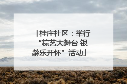 桂庄社区：举行“粽艺大舞台 银龄乐开怀”活动