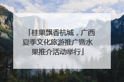 桂果飘香杭城，广西夏季文化旅游推广暨水果推介活动举行