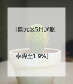 欧元区5月通胀率降至1.9%