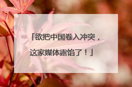 欲把中国卷入冲突，这家媒体露馅了！