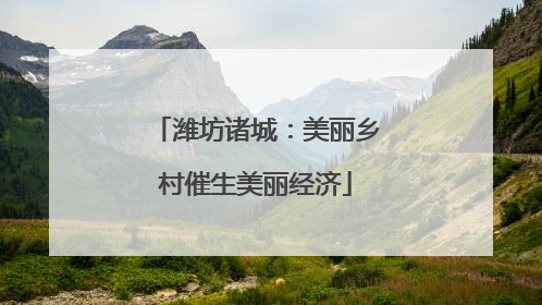 潍坊诸城：美丽乡村催生美丽经济