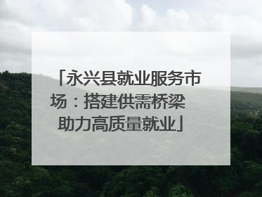 永兴县就业服务市场：搭建供需桥梁 助力高质量就业