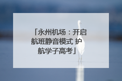 永州机场：开启航班静音模式 护航学子高考