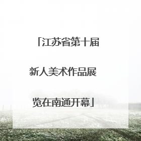 江苏省第十届新人美术作品展览在南通开幕
